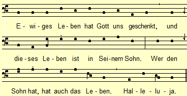 Noten der Antiphon