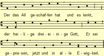 Noten der Antiphon