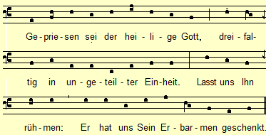 Noten der Antiphon